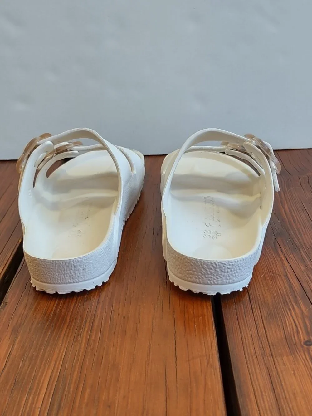Birkenstock Kid Arizona Flower Sandals EVA Double Strap Eggshell EU 32  US 1-1.5